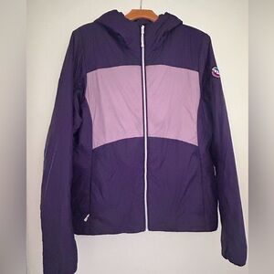 Big Agnes Larkspur women's packable winter puffer jacket - purple/violet - L